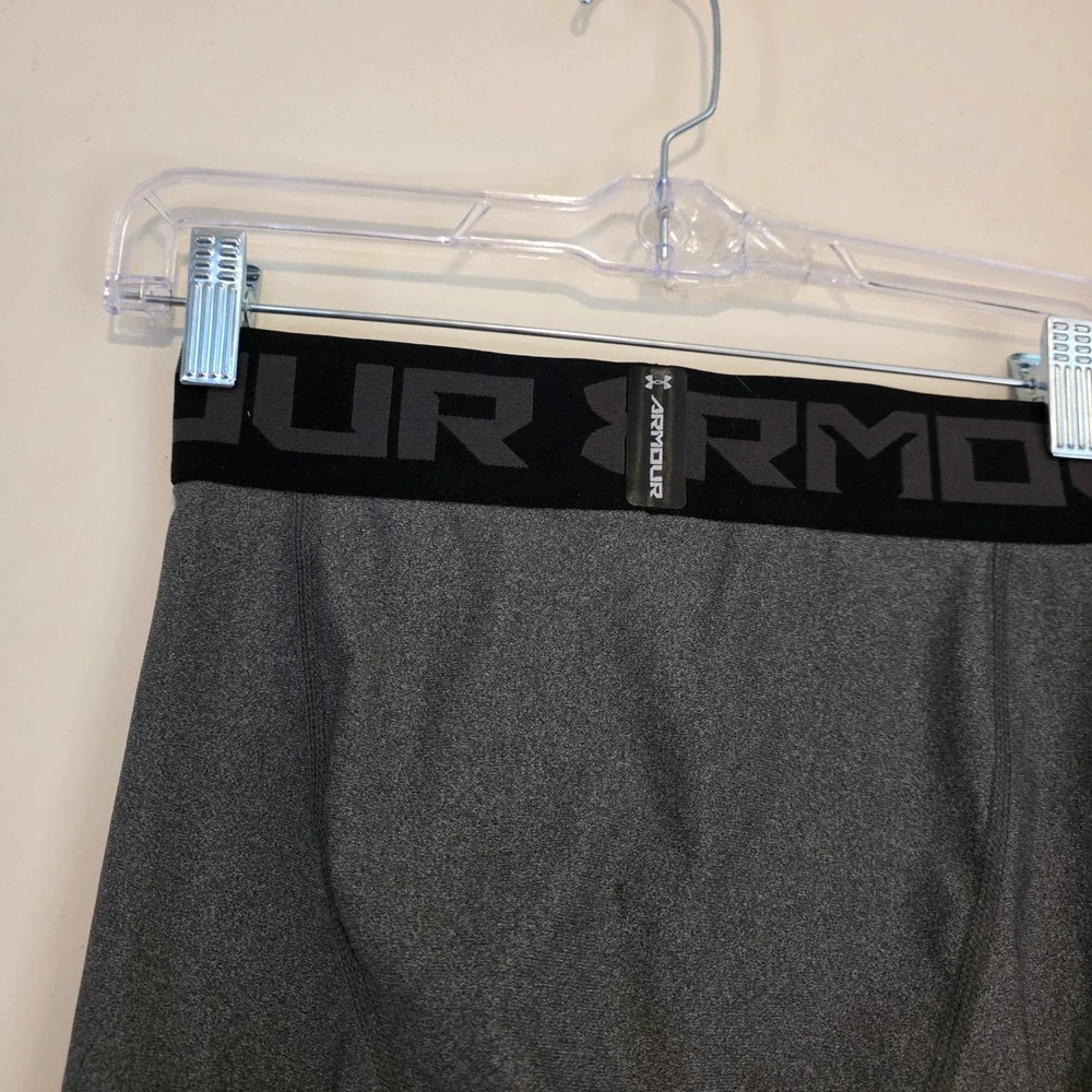 Under Armour Mens Compression Leggings Size Small Gray HeatGear Base Layer Pants